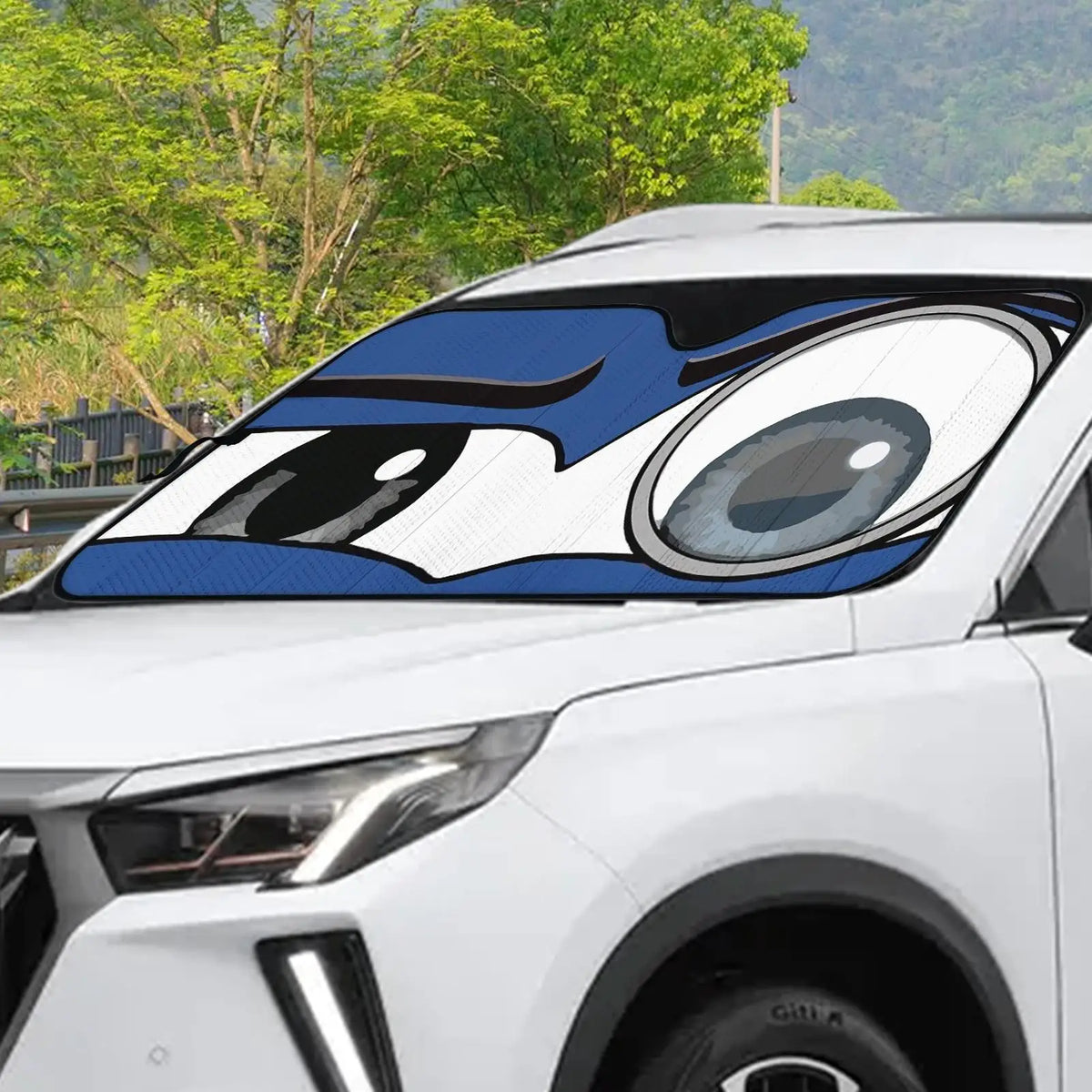 Cartoon Eyes Foldable Car Windshield Sun Shade | UV Protection Windshield Sun Shade Axl