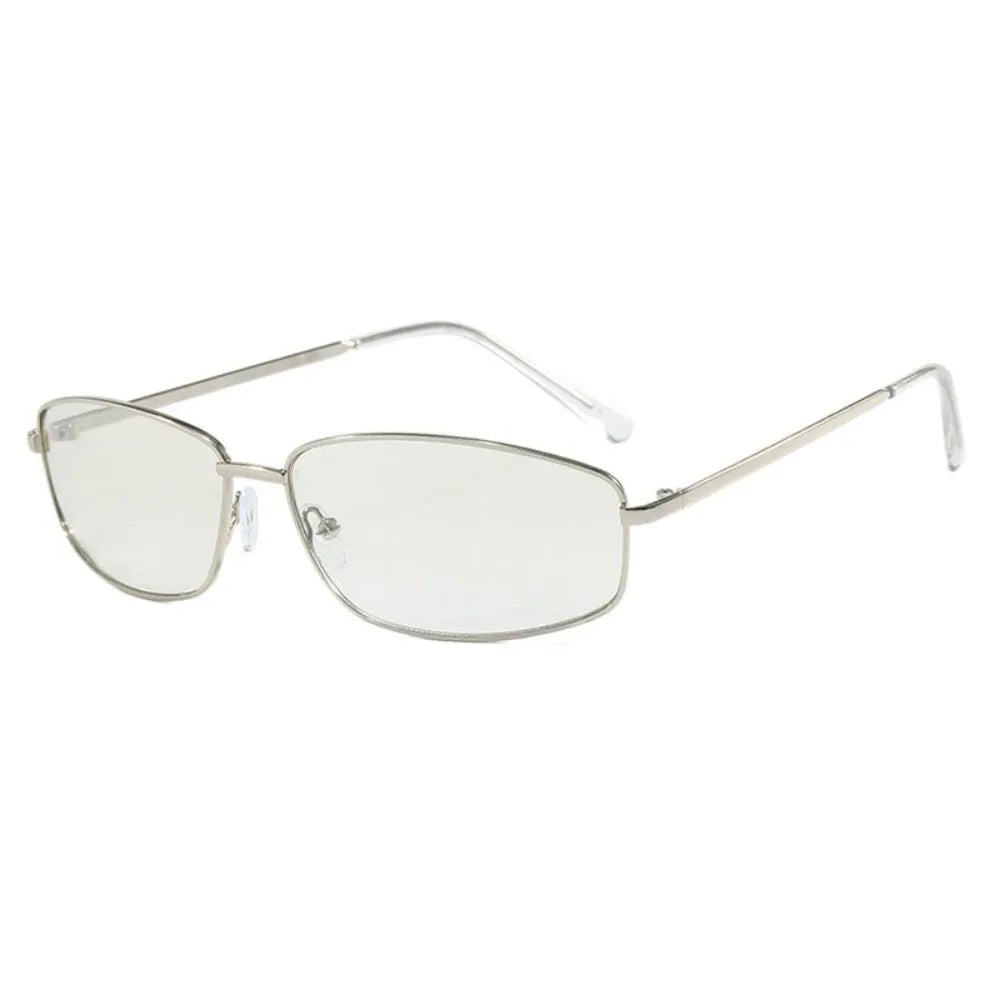 Y2K Square Sunglasses UV400 Metal Frame – Outdoor Shades Fashion Sunglasses Axl Silver