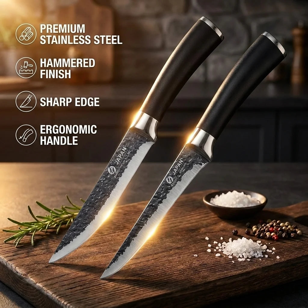 Hand-Forged Boning Knife Set | Japanese Stainless Steel Butcher Boning Knife Set Axl
