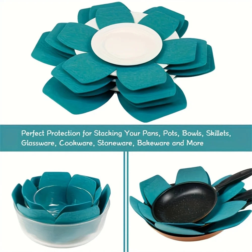 12-Piece Felt Pot & Pan Protector Pads – Anti-Scratch Dividers Cookware Protector Pads Axl