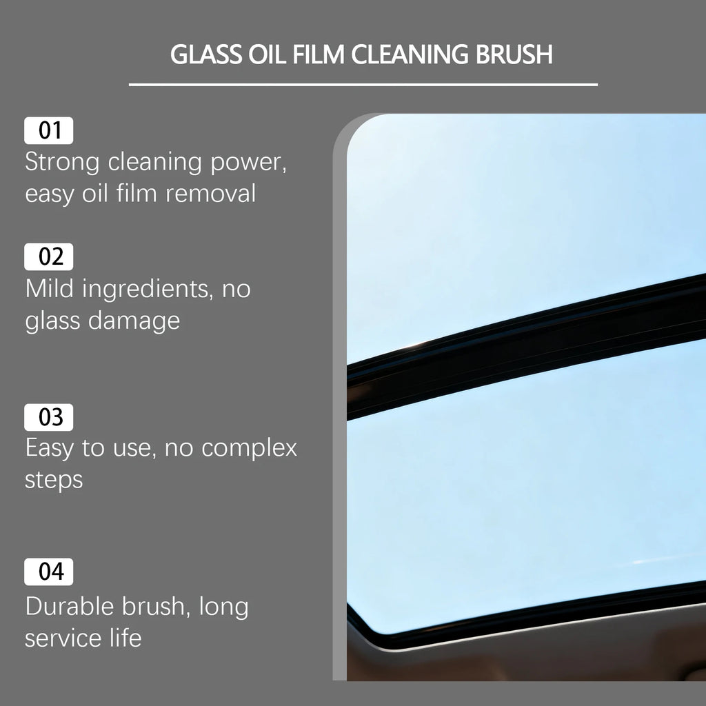 Car Glass Oil Film Remover & Anti-Fog Cleaning Brush Car Glass Cleaner Axl