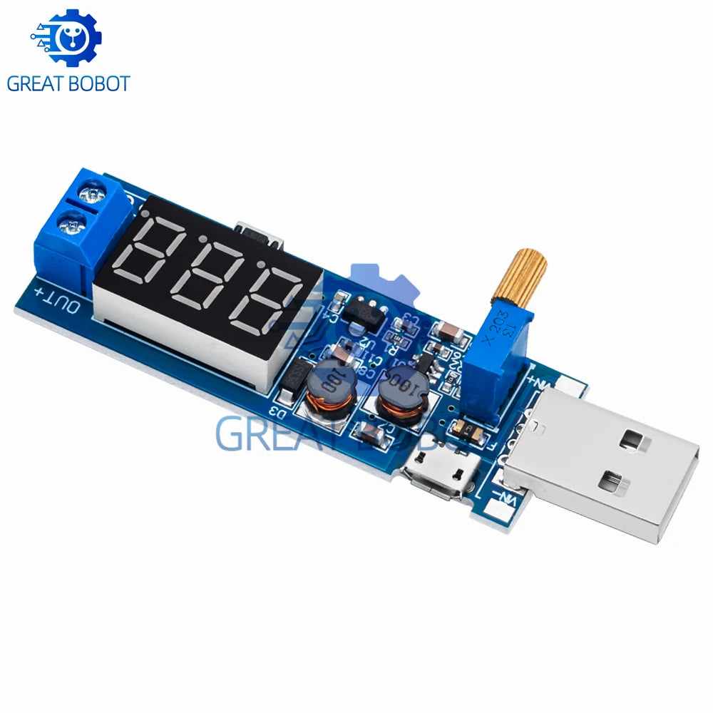 DC-DC Power Supply Module – USB Step Up/Down 1.2V–24V Voltage Regulator Module Axl