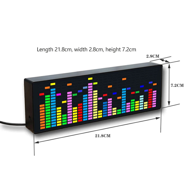 LOTHYE RGB LED Music Spectrum Display Clock | USB Voice Control LED Spectrum Display Axl