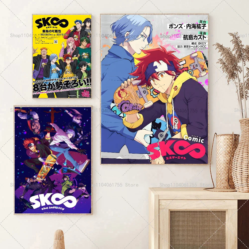 Sk8 the Infinity Anime Poster – Self-Adhesive Waterproof Sticker Anime Wall Poster Axl
