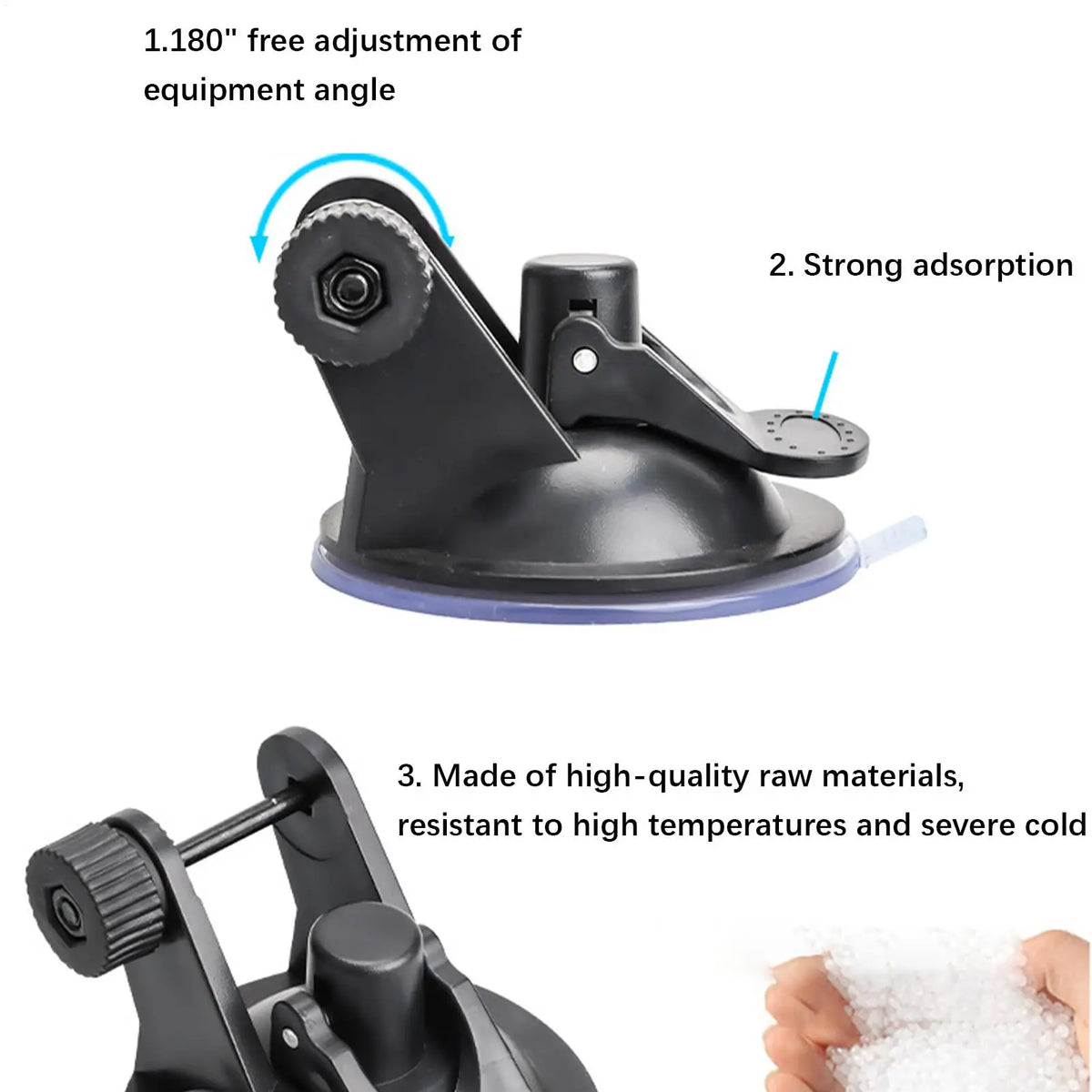 180° Adjustable Dash Camera Mount – Dashboard & Windshield Dash Cam Mount Axl
