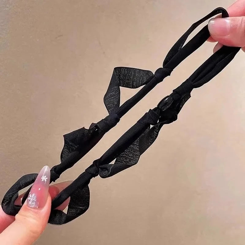 Korean Bow Elastic Hair Scrunchie – Sweet Hair Tie for Women Hair Scrunchie Axl