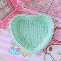 Heart-Shaped Wicker Storage Basket – Nordic Decor & Fruit Bowl Decorative Storage Basket Axl Green