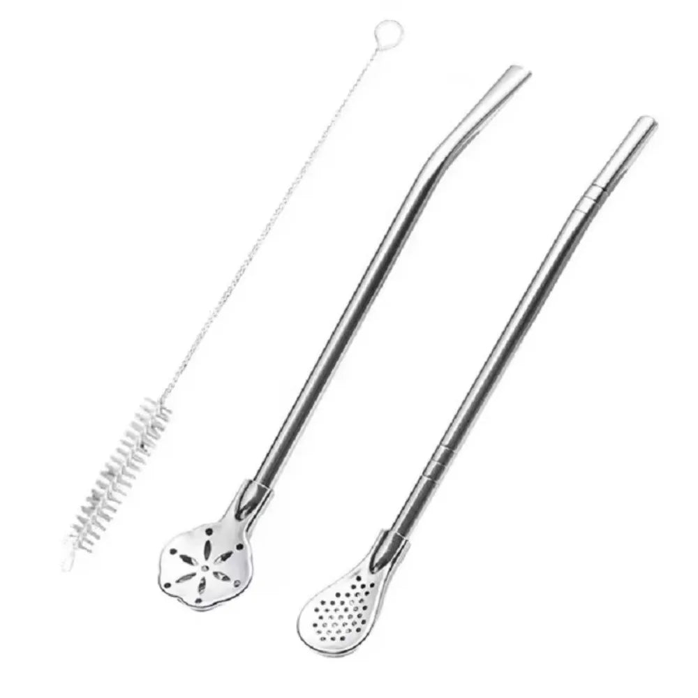 Stainless Steel Yerba Mate Straw & Tea Filter | Reusable Set Reusable Drinking Straw Axl A
