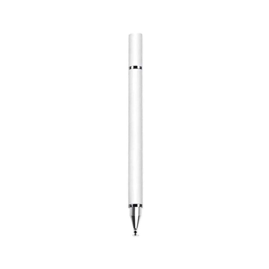 2-in-1 Stylus Ballpoint Pen – Disc Tip for Any Touchscreen Stylus Pen Axl White