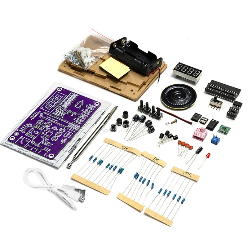 DIY FM Radio Soldering Kit RDA5807S 87–108MHz Dual Power Supply Electronics DIY Kit Axl