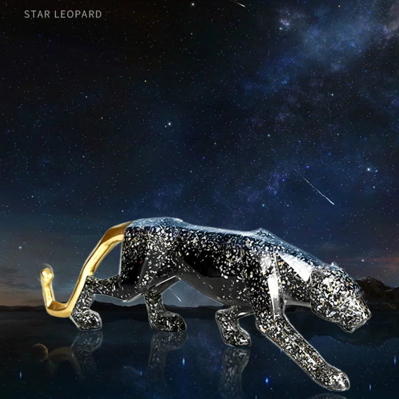 Nordic Resin Leopard Sculpture | Lucky Animal Office Décor Gift Resin Animal Sculpture Axl