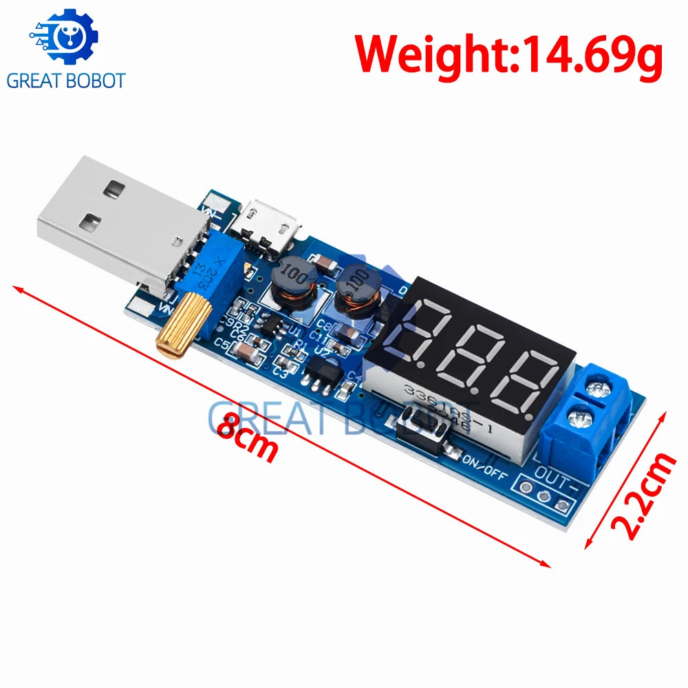 DC-DC Power Supply Module – USB Step Up/Down 1.2V–24V Voltage Regulator Module Axl