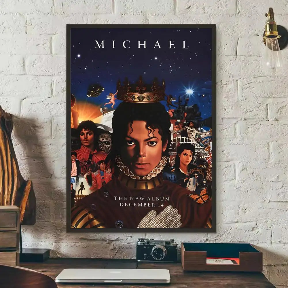 Michael Jackson Removable Wall Poster Sticker | HD Music Art Decal Wall Art Poster Axl Black15 40X60cmNoframe