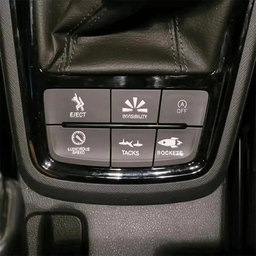15-Piece Car Switch Button Stickers – Dashboard Decal Set Car Interior Decals Axl