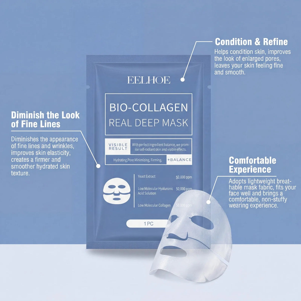 Bio Collagen Deep Face Mask – Hydrating, Firming & Brightening Collagen Face Mask Axl