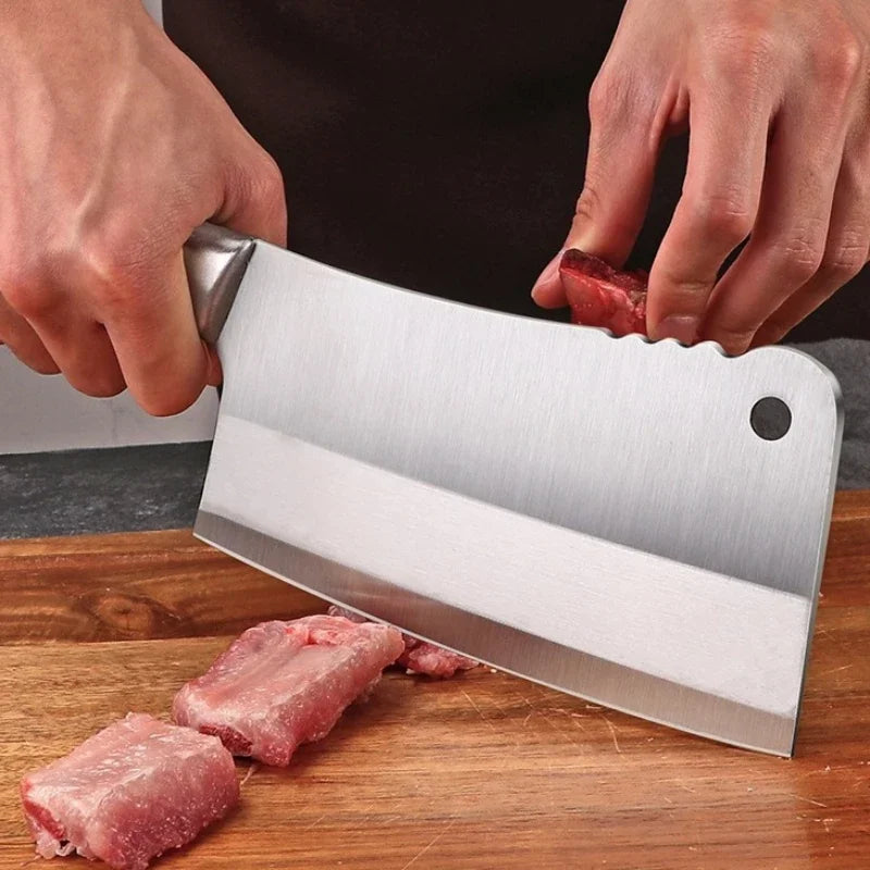 PLYS 2-Piece Meat Cleaver & Slicer Stainless Steel Knife Set Kitchen Knife Set Axl