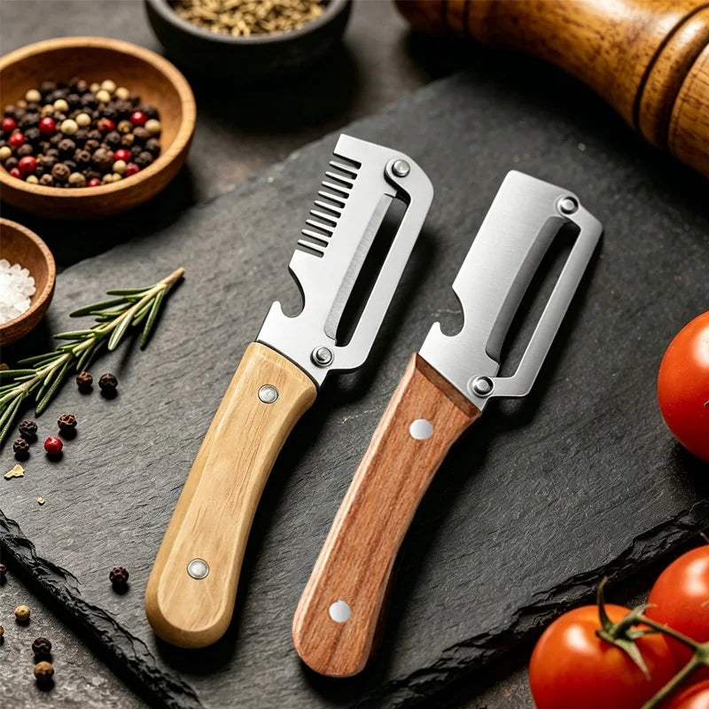 Stainless Steel Vegetable Peeler with Wooden Handle Vegetable Peeler Axl
