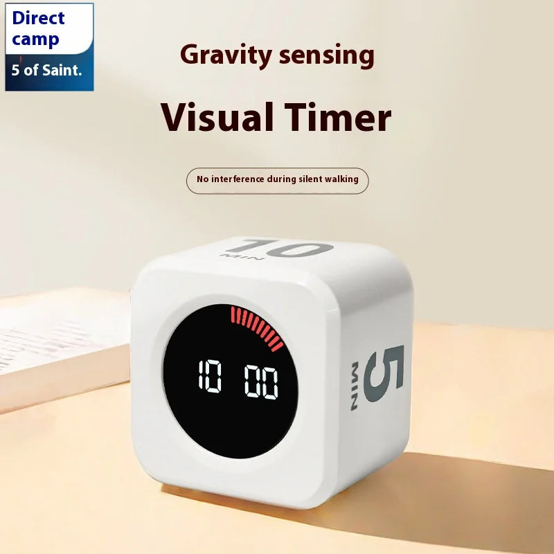 Gravity Sensing Flip Cube Visual Timer – Mini Time Manager Visual Cube Timer Axl
