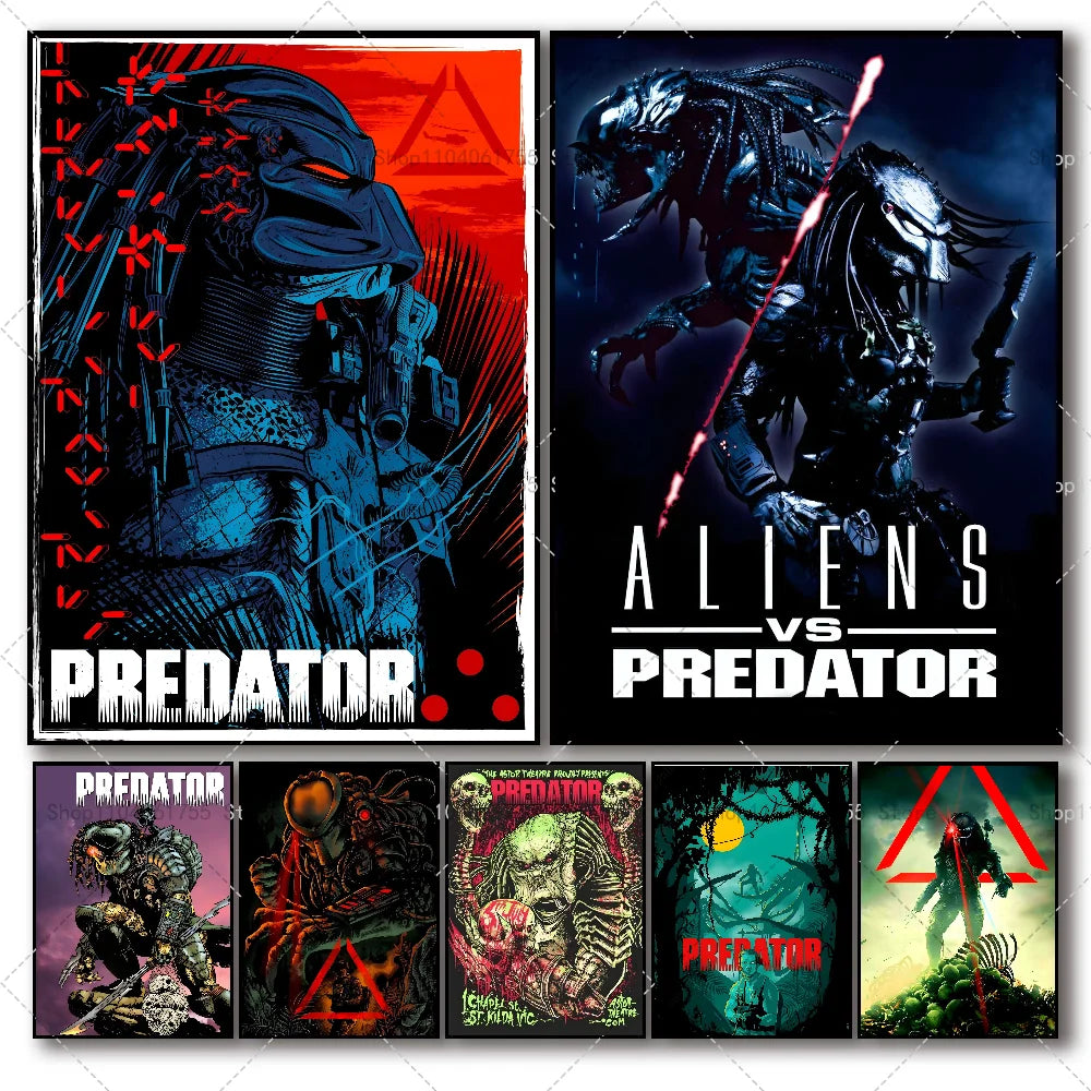 Predator Classic Movie Poster – Self-Adhesive Waterproof Wall Art Movie Wall Poster Axl