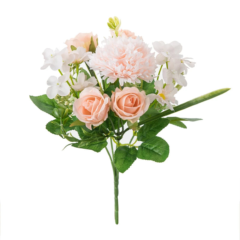 Artificial Silk Rose Bouquet – Wedding & Home Décor Artificial Flower Bouquet Axl Champagne 1 PC