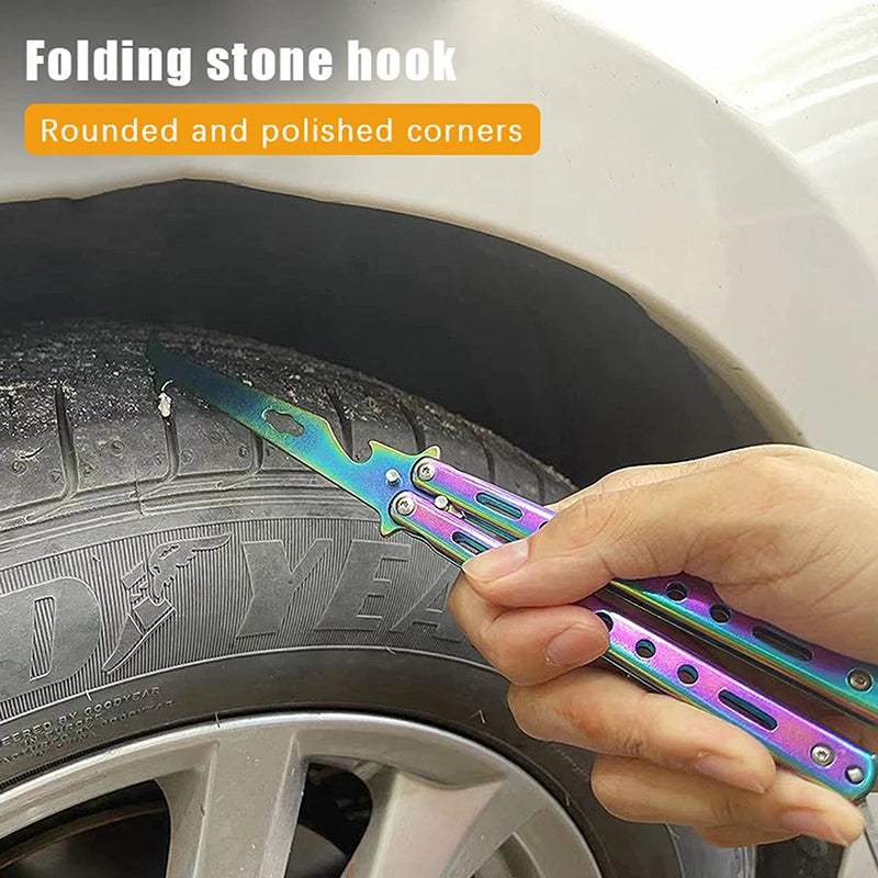 Foldable Tire Stone Remover & Cleaning Hook Tool Tire Cleaning Tool Axl