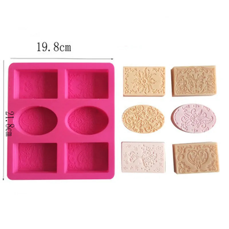 6-Hole 3D Silicone Soap Mold – Candle, Resin & Craft Mould Silicone Craft Mold Axl