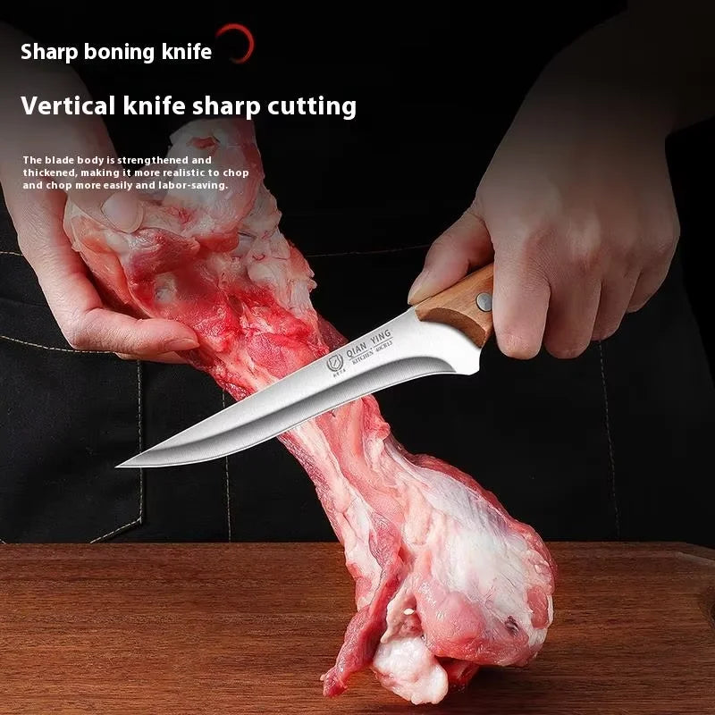 Stainless Steel Fillet & Boning Knife – Wood Handle Chef Knife Kitchen Knife Axl