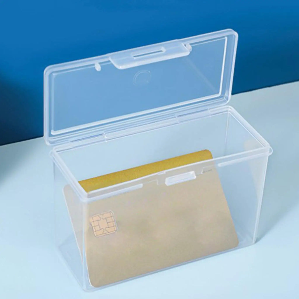 Transparent Playing Card & Business Card Storage Box with Lid Card Storage Box Axl