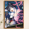 Yani Neko Peel-and-Stick PVC Wall Poster – HD Anime Art Wall Art Poster Axl White09 40X50cmNoframe