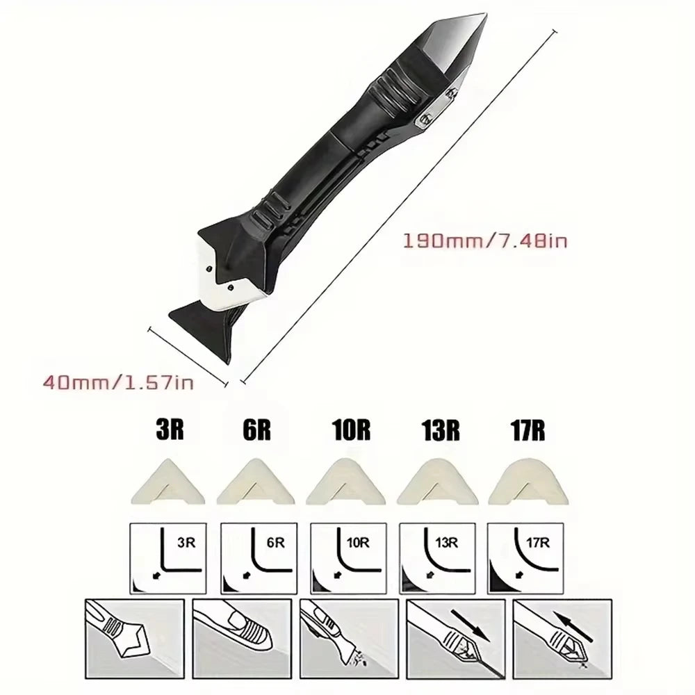 3-in-1 Caulking Tool Set – Scraper, Sealant Remover & Finisher Caulking Tool Set Axl