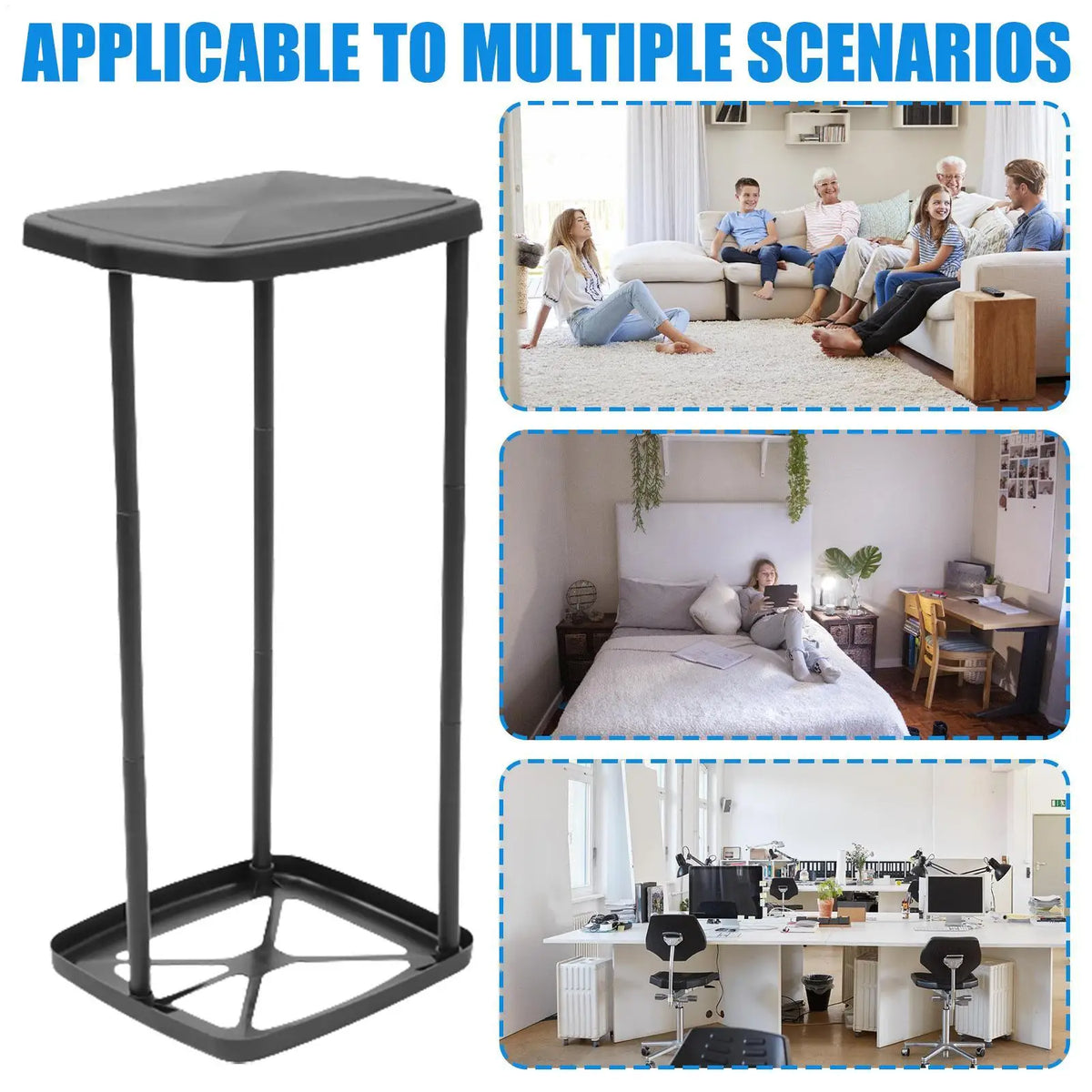 Telescopic Trash Bag Holder Stand with Lid | Indoor & Outdoor Garbage Bag Holder Axl