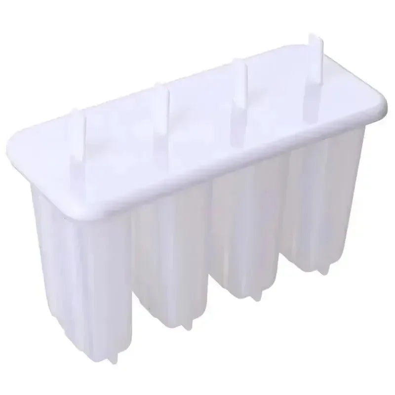 4-Link Popsicle Mold with Lid – Homemade Ice Cream & Ice Lolly Popsicle Mold Axl white