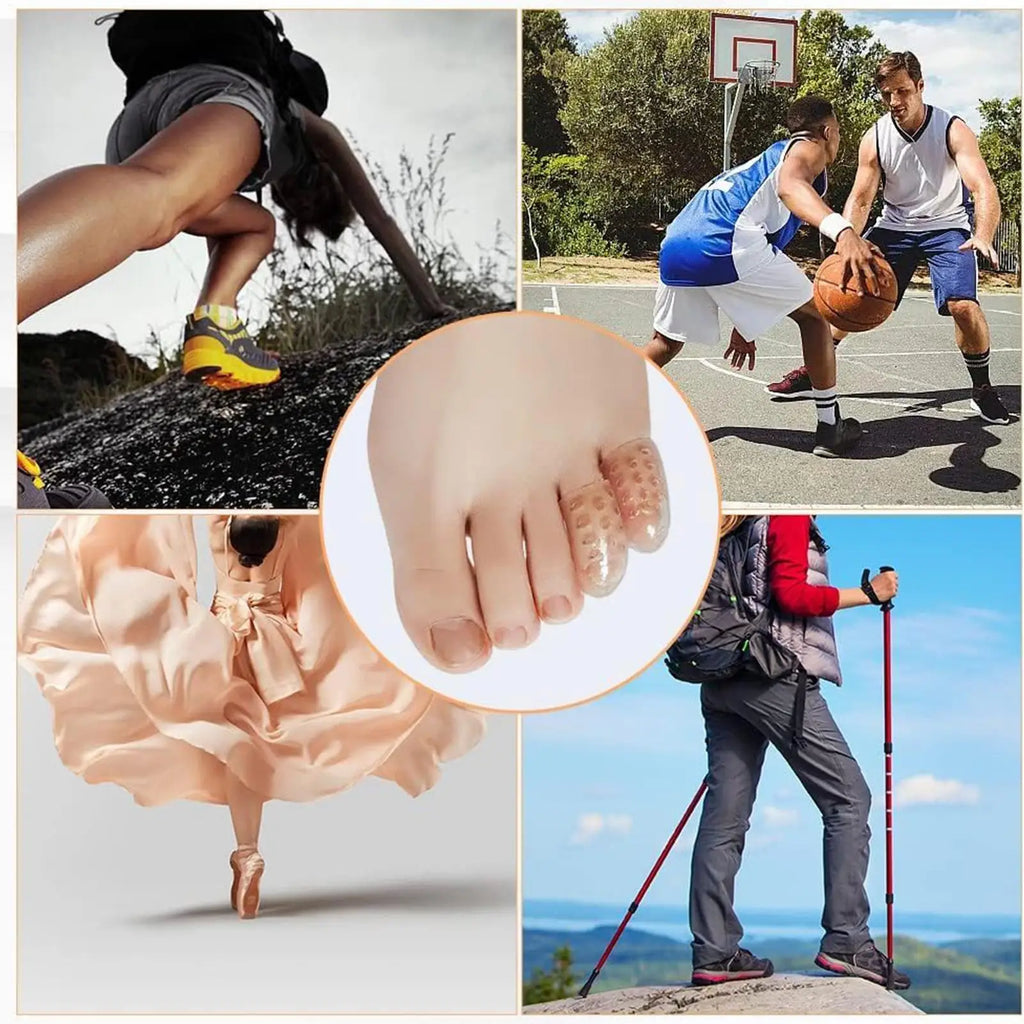 Silicone Toe Protectors 20 Pack – Clear Anti-Friction Toe Sleeves Toe Protector Sleeves Axl