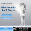 USB Rechargeable Handheld Misting Fan – 4 Speeds | Mini Spray Handheld Misting Fan Axl White
