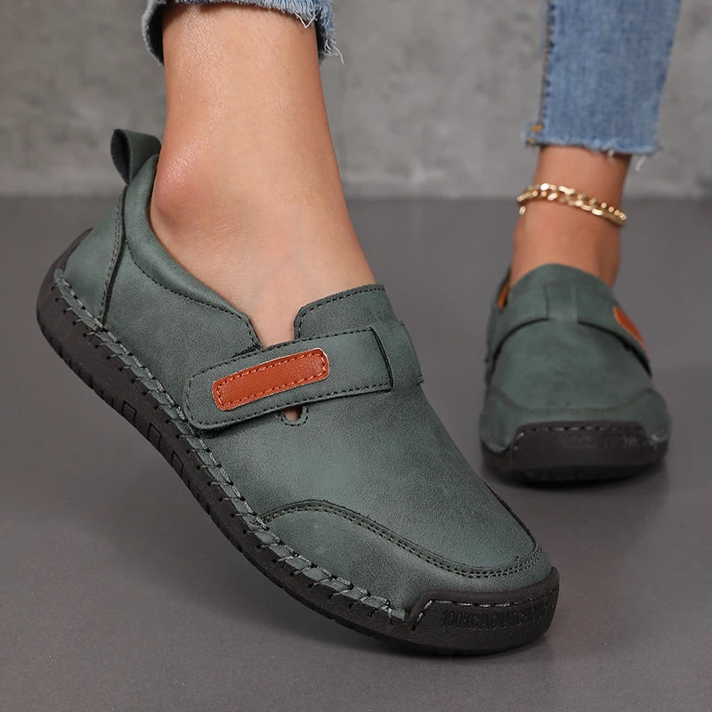 Women's Slip-On Loafers – Casual Leather Moccasin Walking Shoes Women's Slip-On Loafers Axl