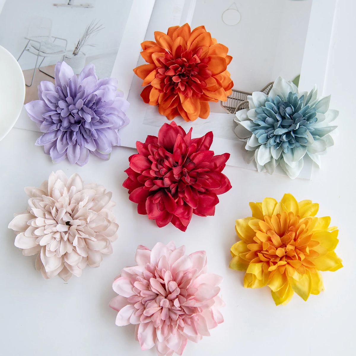 Artificial Silk Rose Heads 15/30 PCS – Wedding & Home Decor Artificial Silk Flowers Axl MIX 15pieces