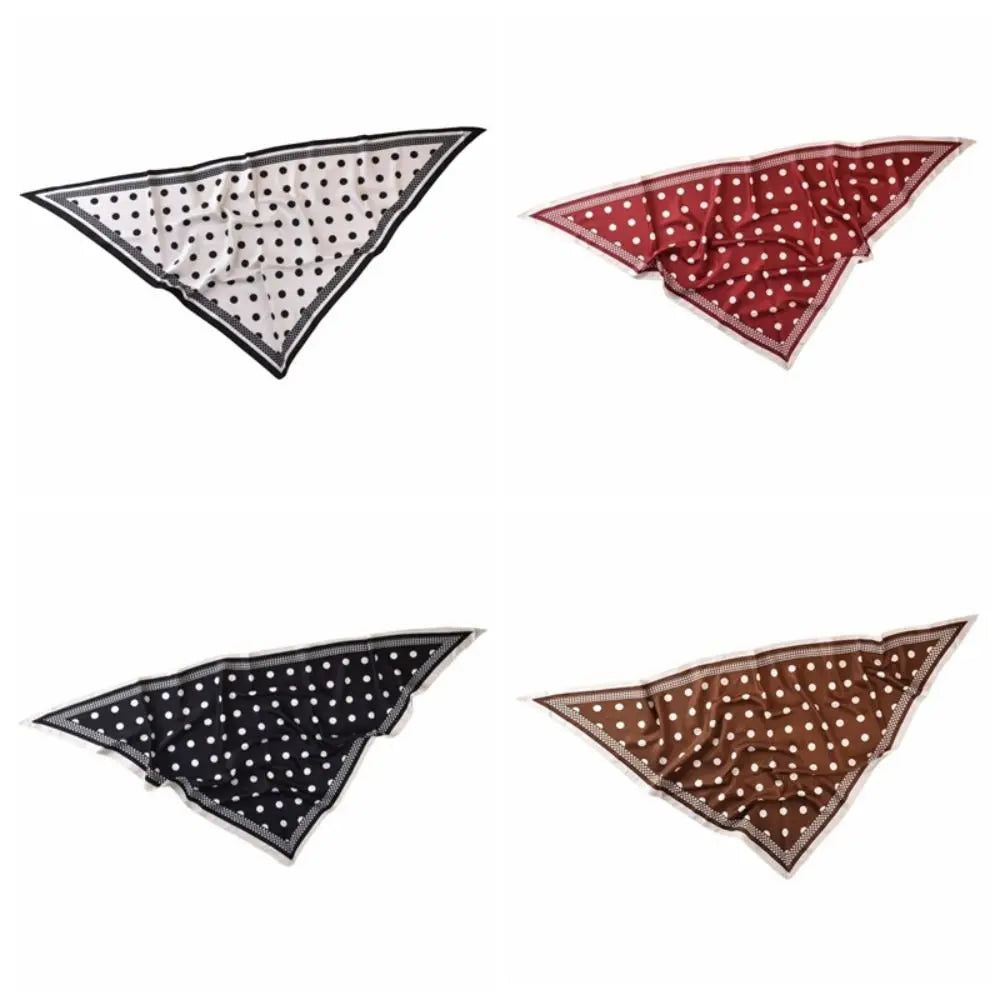 Polka Dot Triangle Scarf – Silk-Look Bandana & Waist Belt Triangle Scarf Bandana Axl