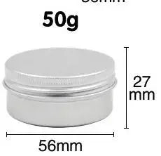 Empty Aluminum Tins 5ml–100ml | Screw Top Round Storage Cans Aluminum Storage Tins Axl 50ml