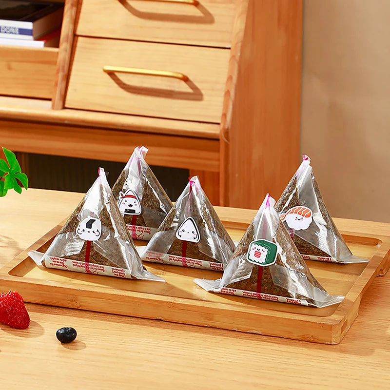 Disposable Triangle Onigiri Bags – Rice Ball Wrap 10/50/100 Pcs Food Packaging Bags Axl