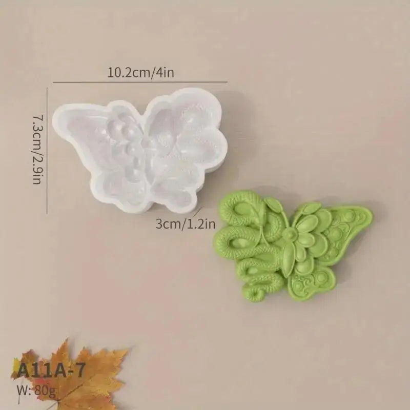 Halloween Skull Snake Silicone Mold – DIY Candle Soap Chocolate Silicone Craft Mold Axl