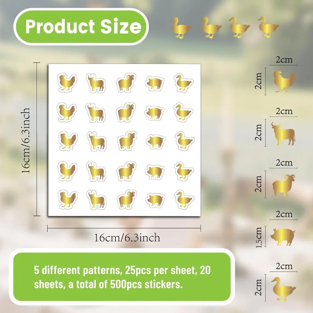 Self-Adhesive Menu Label Stickers – 500pcs Mixed Shapes Set Adhesive Label Stickers Axl