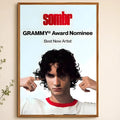 Singer Sombr Waterproof PVC Peel-and-Stick HD Wall Art Poster Wall Art Poster Axl White01 30X40cmNoframe