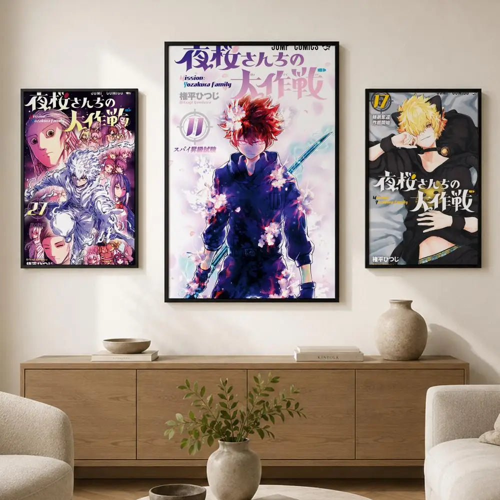 Mission Yozakura Family Anime Poster – Self-Adhesive Wall Art Anime Wall Poster Axl