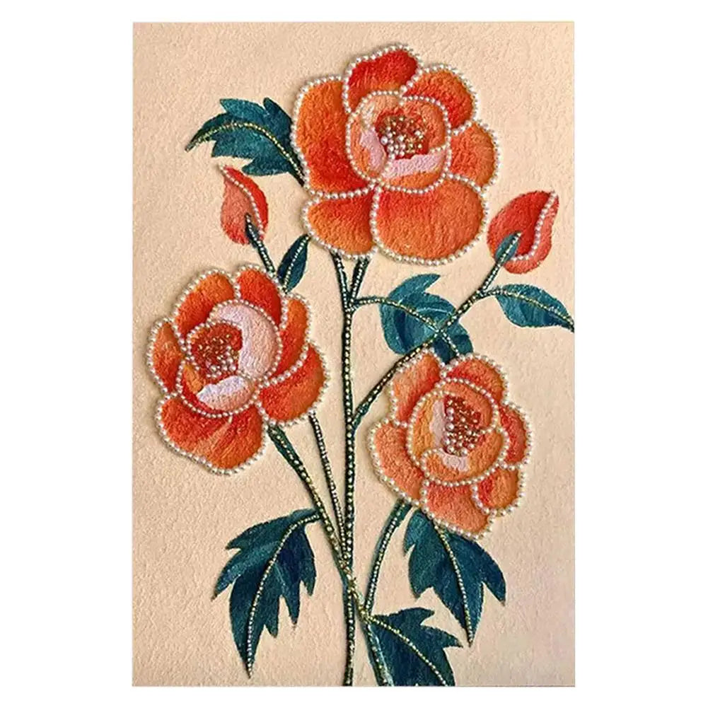 DIY Pearl Gem Painting Kit – Floral Art for Adults 20×30cm DIY Gem Painting Kit Axl H
