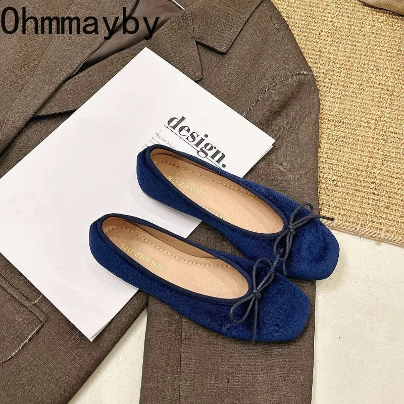 Women's Butterfly-Knot Ballet Flats – Soft Sole Slip-On Dress Shoes Women's Ballet Flats Axl