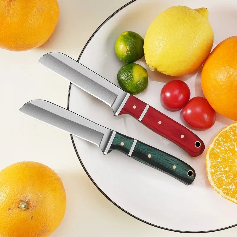 PLYS Stainless Steel Peeler Knife with Wood Handle | 16cm Peeler Knife Axl