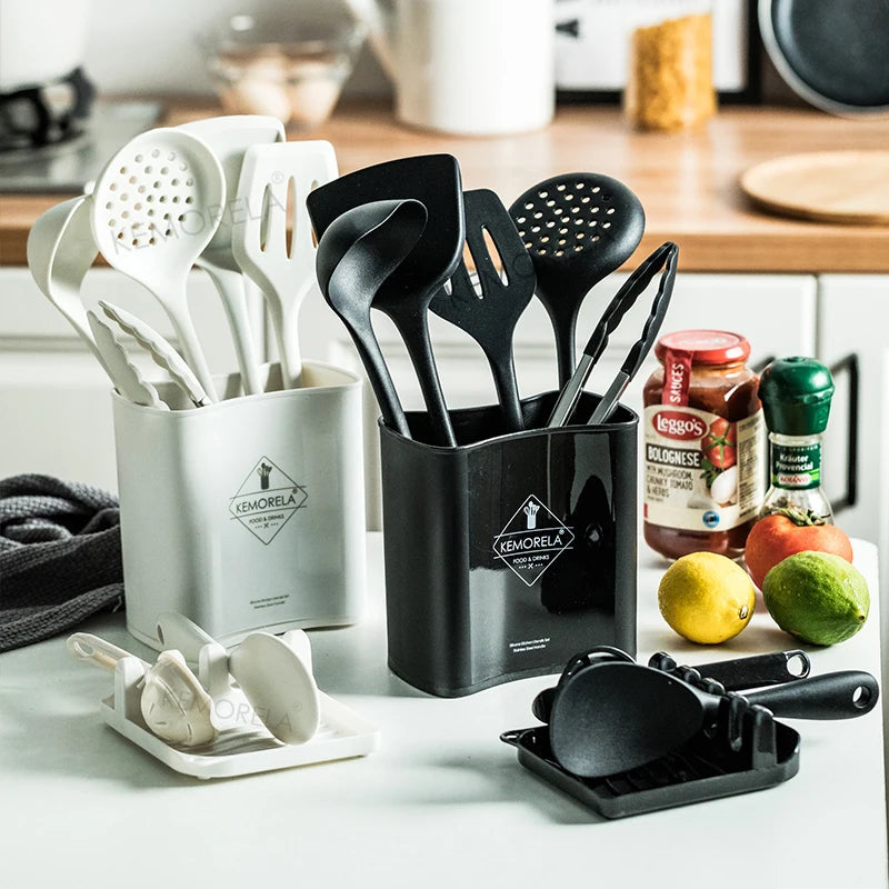 KEMORELA 9-Piece Silicone Kitchen Utensil Set | Non-Stick Silicone Utensil Set Axl