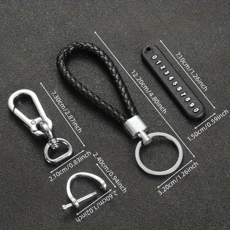 5-Pack Anti-Loss Car Keychain with Phone Number Tag Anti-Loss Keychain Axl