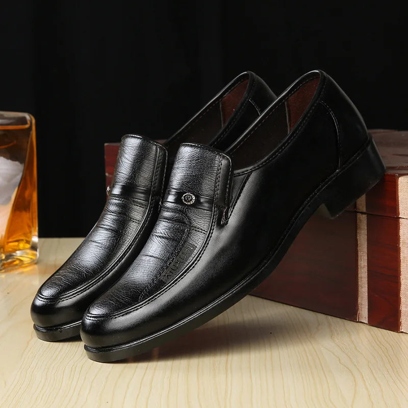 Men's Plus Size Slip-On Dress Loafers | Business Casual Shoes Men's Dress Loafers Axl