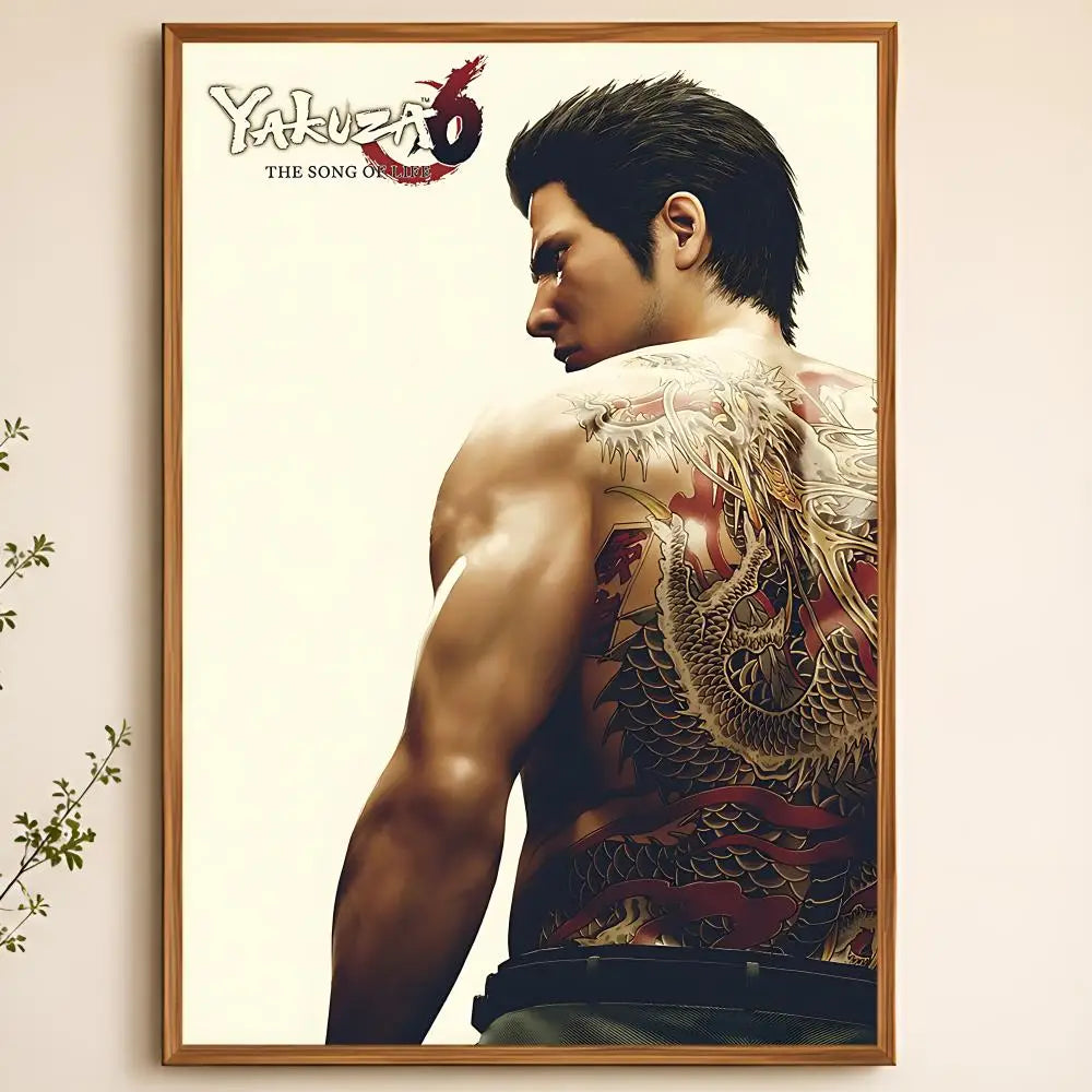 Yakuza Game Poster – Waterproof Self-Adhesive HD Wall Art Wall Art Poster Axl